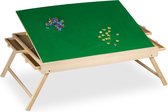 Relaxdays puzzeltafel verstelbaar - 4 lades - inklapbaar - puzzelplaat hout - 1500 stukjes