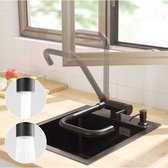 CECIPA Inklapbare Keukenkraan - 360° draaibare keukenmengkraan - Zwart Keukenkraan - RVS gootsteenmengkraan keuken