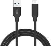 Qost - USB-A 3.0 naar USB-C Kabel - 3 meter - Zwart - USB3.0 Male to Type C Male 3A - Fast Charging