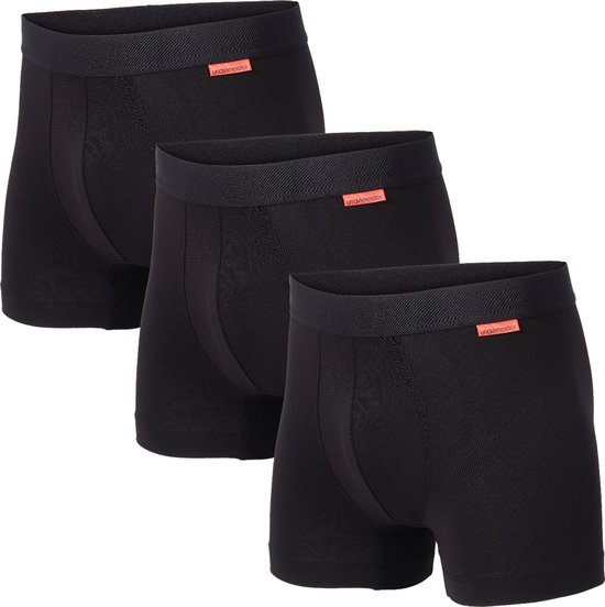 Foto: Undiemeister boxershort multipack boxershort heren ondergoed gemaakt van mellowood onderbroek mannen boxer briefs volcano ash zwart 3 pack s