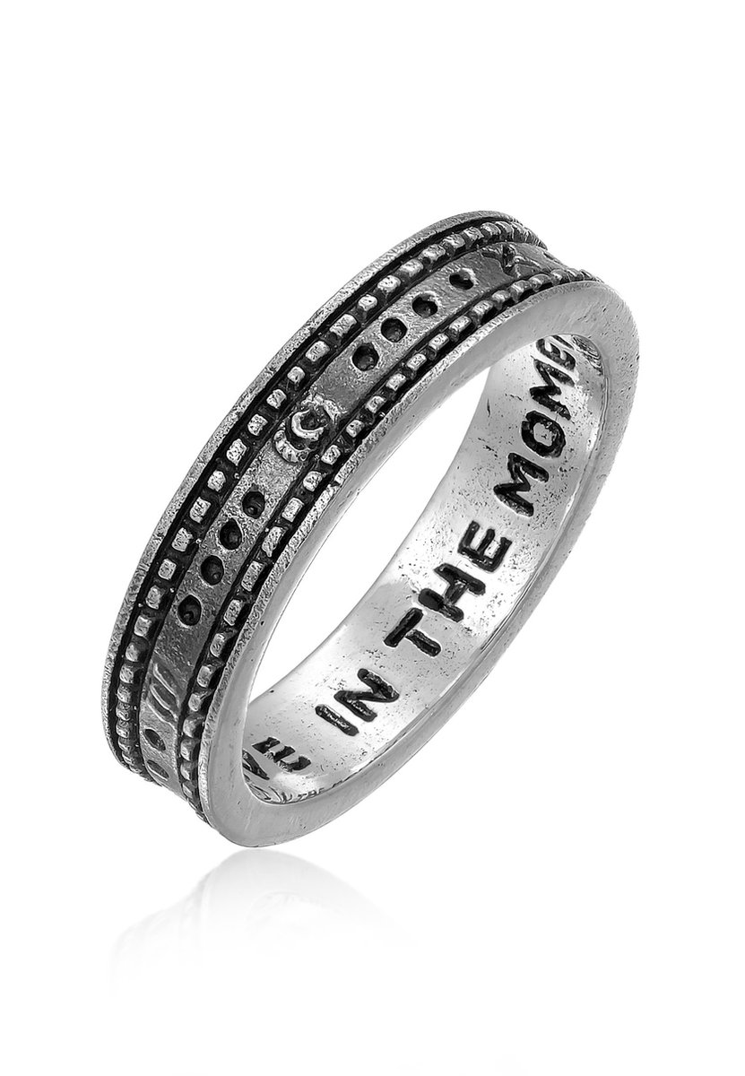 Haze & Glory - Ring - HG HAZE & GLORY - Ring Heren in 925 Sterling Zilver, sieraden mannen, Zilveren ring geoxideerd, Gaaf, Universe - Heren
