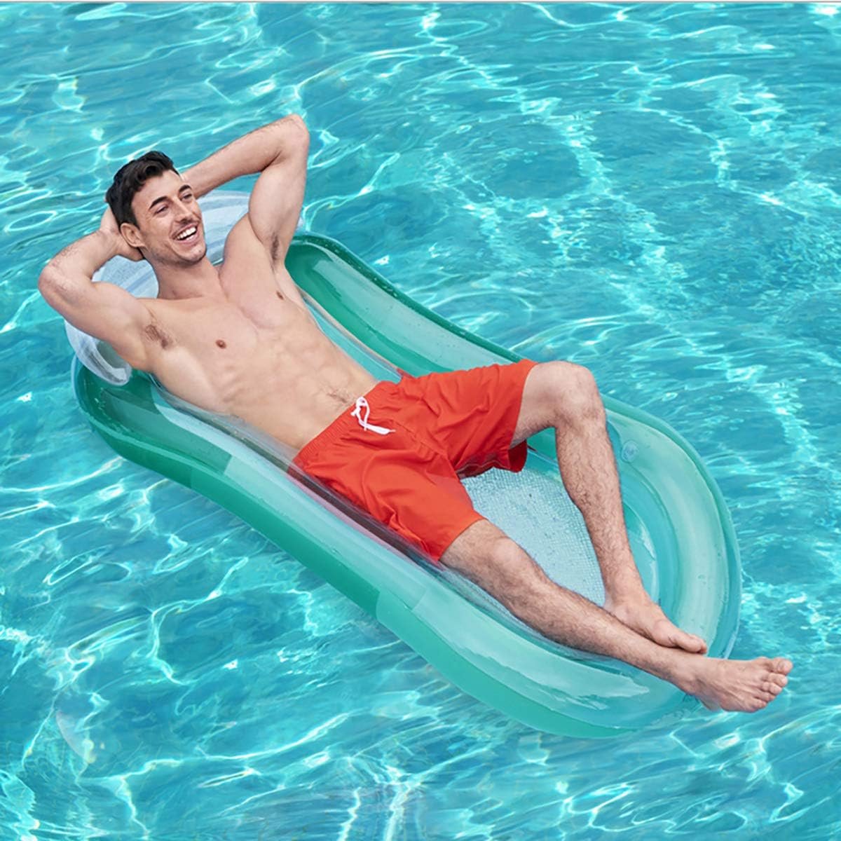 Hamac Gonflable Pour Piscine – Fauteuil Flottant Avec Filet, Idéal Pour Détente, Plage Ou Fêtes Aquatiques - 5