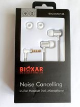 Bioxar - L100 - Zilver stéreo in-ear oortelefoon voor mobiele telefoons