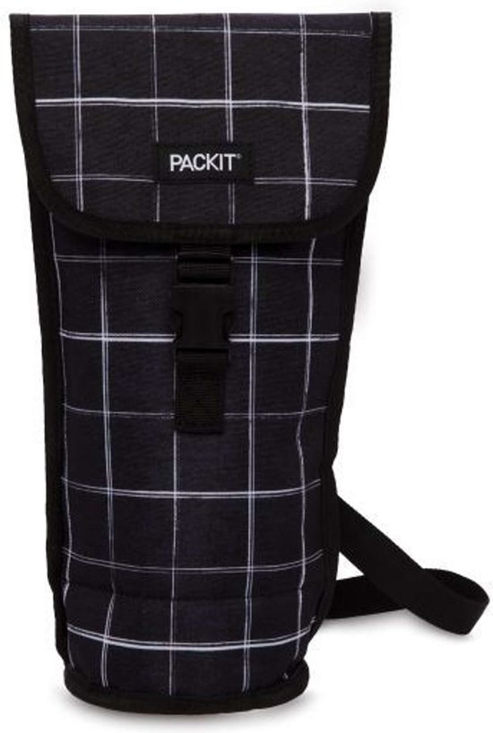 Pack It - Koeltas Napa Wijn Grid - Polyester - Zwart van Merkloos — afbeelding 3