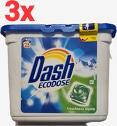 Dash Ecodose Alpina Pods - Détergent - 75 lavages (3x25 pièces) - Pack économique