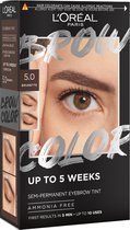 L'Oréal Paris Brow Color wenkbrauwverf - getinte wenkbrauwen tot wel 5 weken* - resultaten na 5 min. - 5.0 Brunette - 30 ml