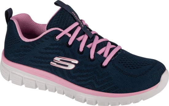 Skechers Graceful - Get Connected 12615-NVPK, Vrouwen, Marineblauw, Sneakers,Sportschoenen, maat: 38,5