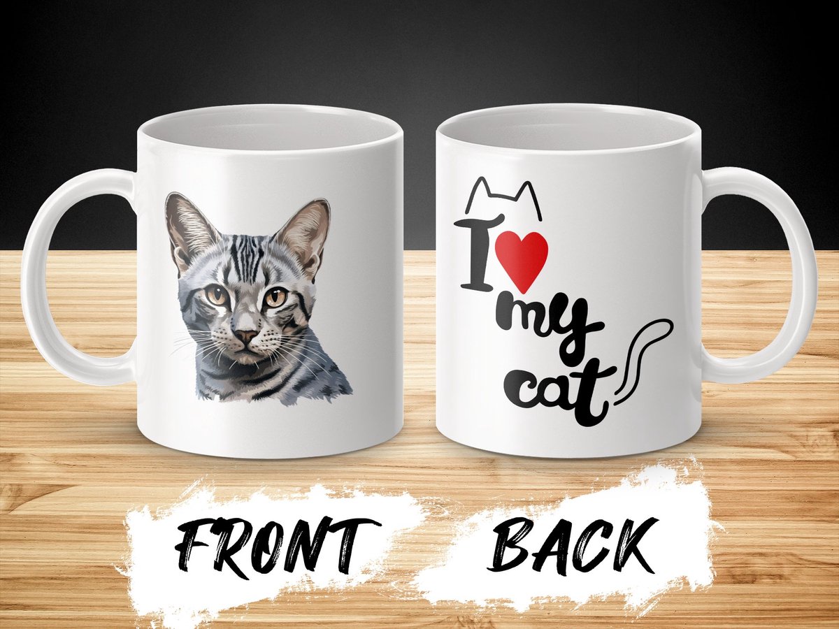 Mok Egyptian Mau cat - kat - I love my cat - cat lovers - katten