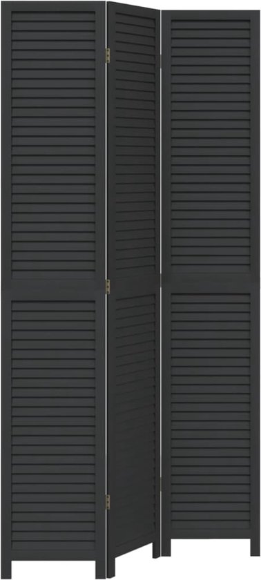 vidaXL-Kamerscherm-met-3-panelen-massief-paulowniahout-zwart