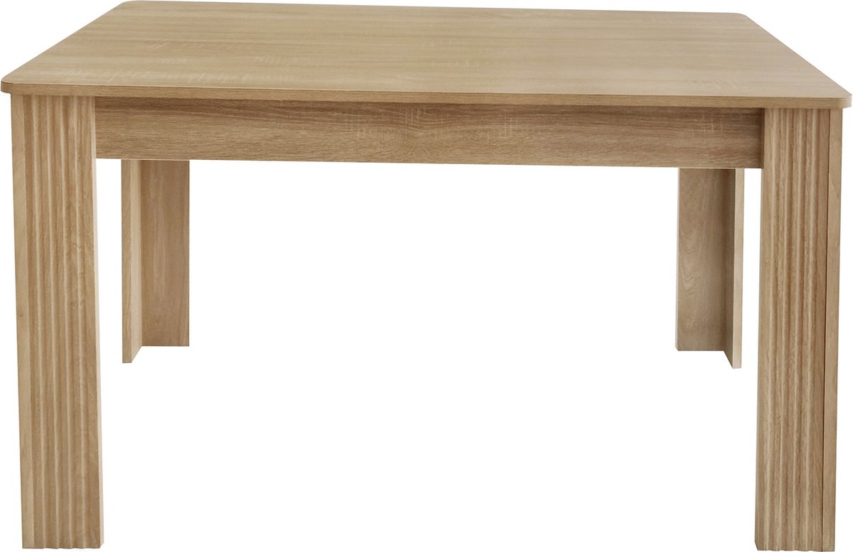 Merax Eettafel 117x68x75 cm - Stevige Tafel van Eikenhout - Keukentafel in Eiken Hout Bruin