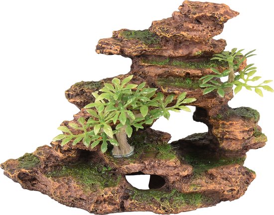 Aquarium Lapis Stenen Bruin - Bruin - 16 x 9 x 12 cm