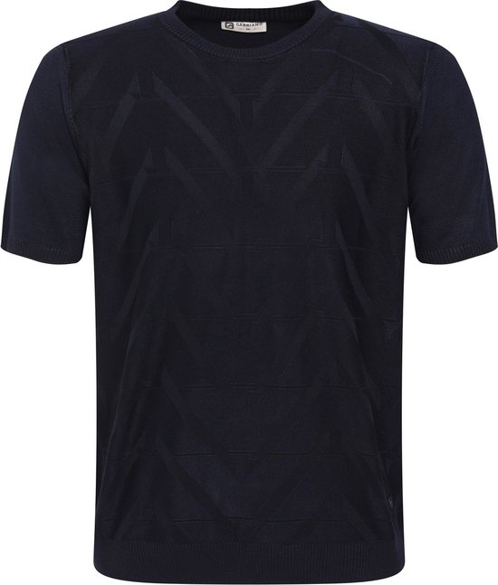 Gabbiano T-shirt Knit T Shirt Met Structuur 154570 301 Navy Mannen Maat - L