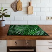 Inductiebeschermer kokosbladeren | 76 x 51.5 cm | Keukendecoratie | Bescherm mat | Inductie afdekplaat