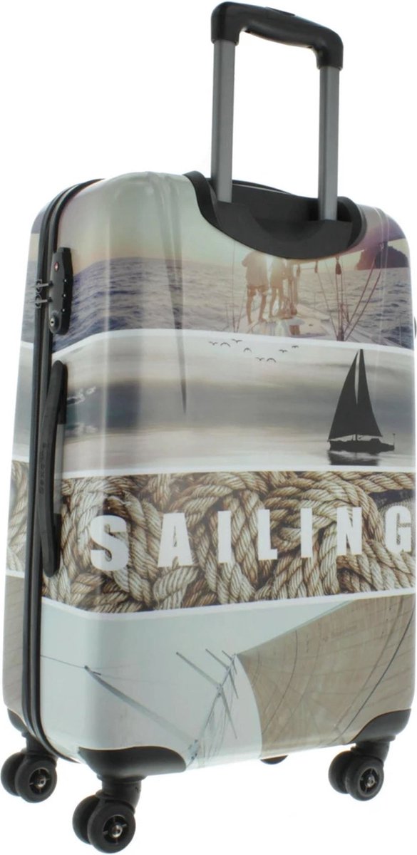 Saxoline Harde Koffer / Trolley / Reiskoffer - 67 cm (Medium) - Sailing