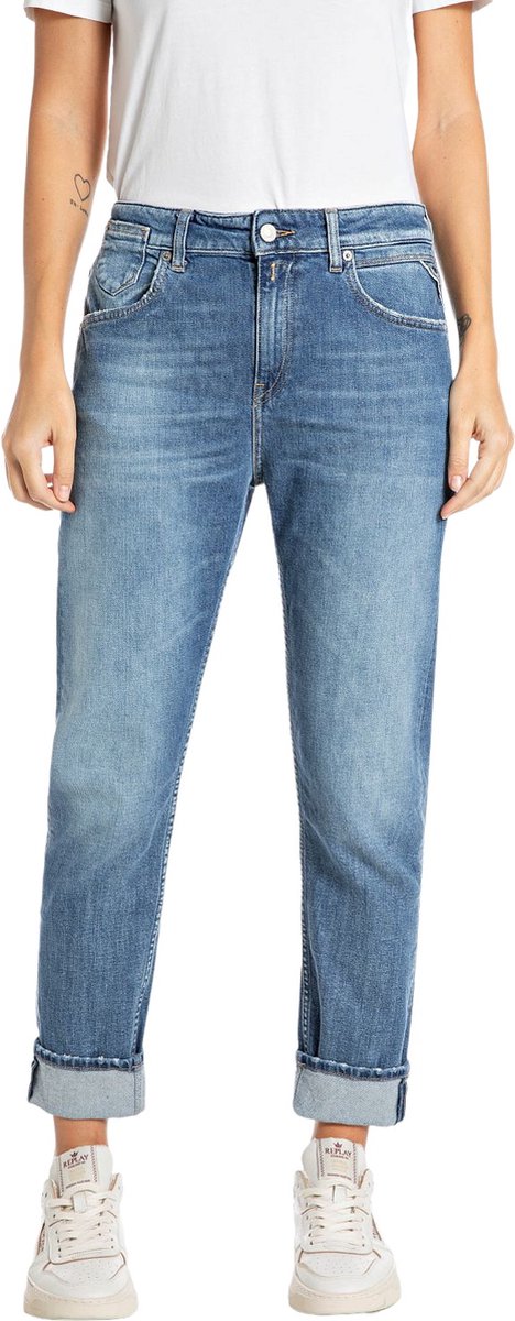 Replay Dames Jeans Broeken MARTY comfort/relaxed Fit Blauw 25W / 30L Volwassenen