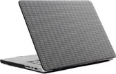Selencia Geweven Cover Geschikt voor de MacBook Air 13 inch (2022) / Air 13 inch (2024) M3 chip - A2681 / A3113 - Grijs