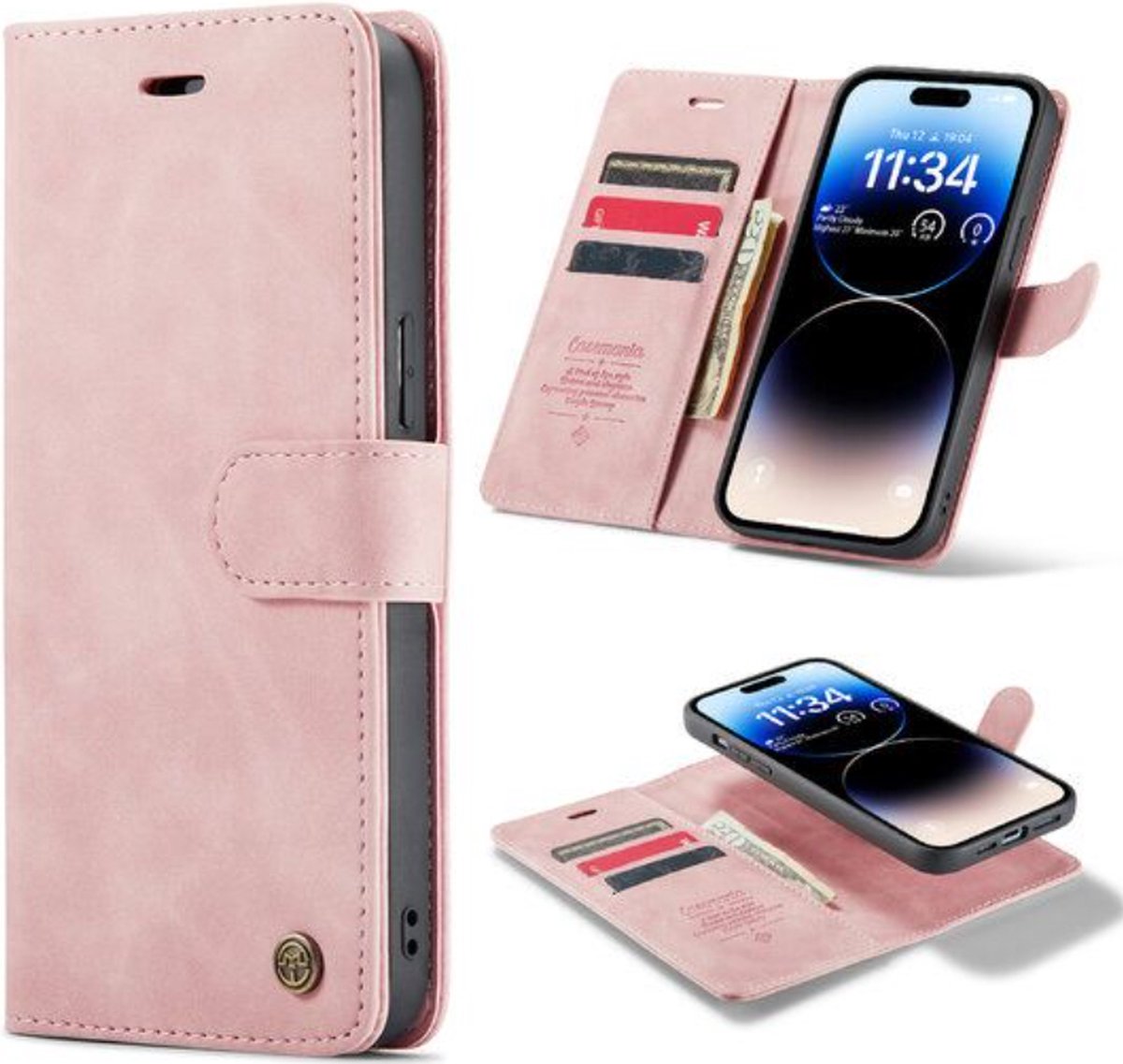 Casemania – Bookcase 2in 1 – Geschikt voor – Samsung S23 FE – Boekmodel