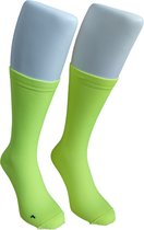 WeirdoSox - Compressie sokken - Kuit hoogte - Steunkousen voor vrouwen en mannen - 1 paar - Fluor geel 39/42 - Ideaal als compressiekousen hardlopen - compressiekousen vliegtuig