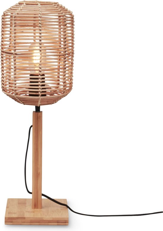GOOD&MOJO Tafellamp Tanami - Bamboe/Rotan - Ø18cm - Modern
