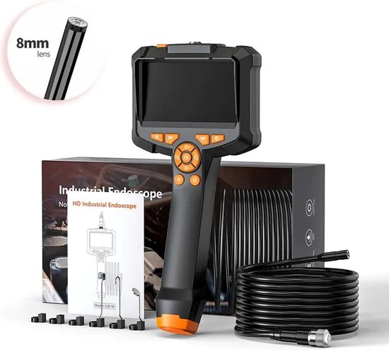 Caméra d'inspection avec écran 5M - 1080P HD - Écran LCD 4,3 pouces - Étanchéité IP67 - Siècle des Lumières LED - Endoscope - Caméra d'inspection