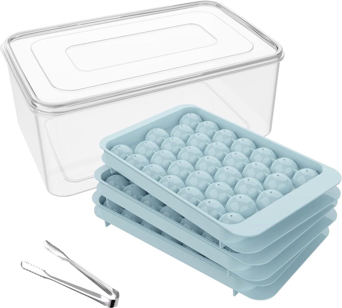 Mini ijsblokjesvorm voor ronde ijsbalmaker in vriezer - 99 stuks (blauw) Ice mold
