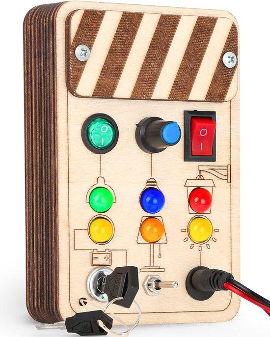 Montessori Jouets Busy Board Jouets sensoriels en bois pour les tout-petits 1 2 3