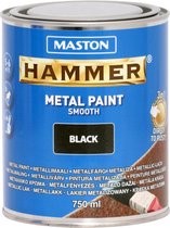 Maston Hammer - metaalverf - zwart - smooth - 750 ml