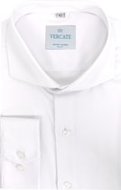 Vercate - Strijkvrij Kreukvrij Overhemd - Wit - Slim Fit - Bamboe Katoen - Lange Mouw - Heren - Maat 38/S