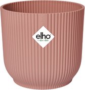 Elho Vibes Fold Rond Wielen 35 - Bloempot voor Binnen - 100% Gerecycled Plastic - Ø 34.9 x H 32.4 cm - Delicaat Roze