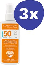 Alphanova Sun BIO SPF 50 Zonnebrand Spray (3x 125g)