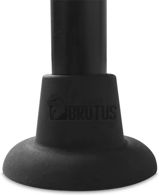 Zwarte rubberen voet met het BRUTUS logo, voor een steunpoot van de sling stand.