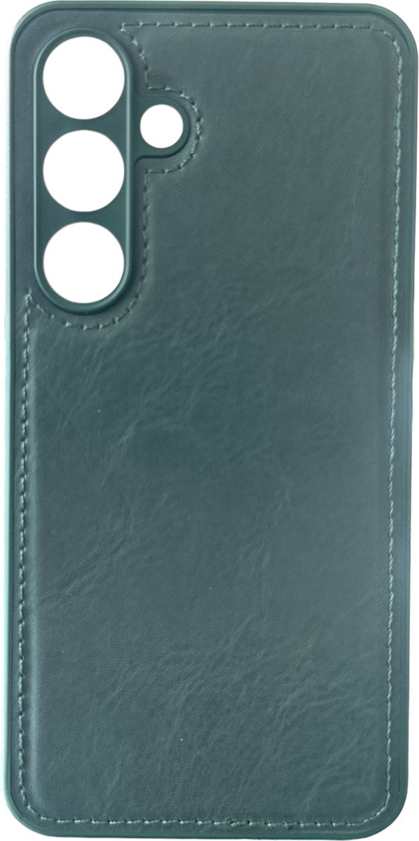 Backcover Kunstleder met silicone TPU-randen Geschikt voor: Samsung Galaxy S24 - Groen