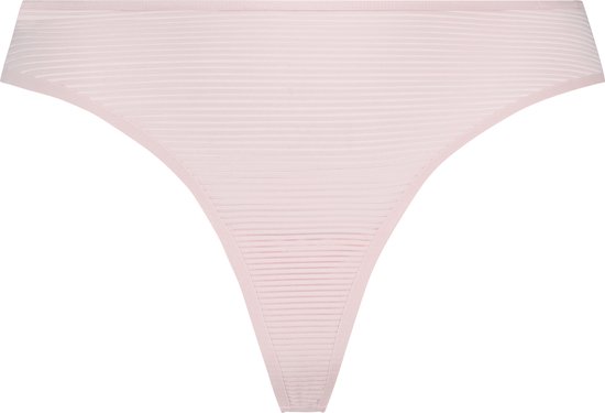 Hunkemöller String invisible Maille rayée Rose L