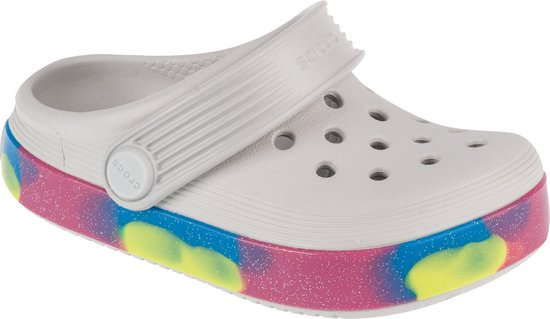 Crocs Off Court Glitter Band Clog T 209717-1FS, Kinderen, Wit, Slippers, maat: 27/28