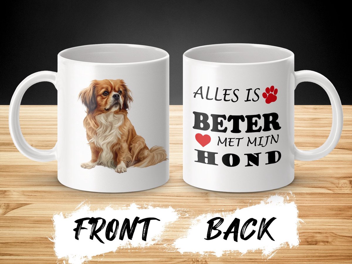 Mok Tibetan Spaniel Alles is beter met mijn hond - dog - doglover