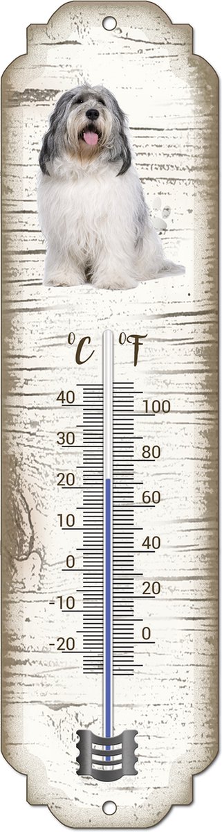 Thermometer: Bobtail Terrier | Hondenras | Temperatuur binnen en buiten | -25 tot +45C