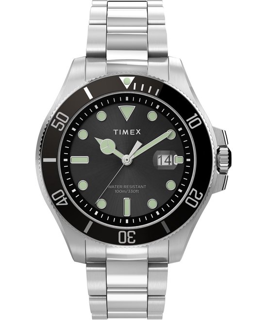 Timex Harborside Coast TW2U41800 Horloge - Staal - Zilverkleurig - Ø 42 mm