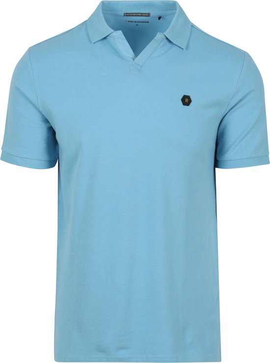 No Excess - Poloshirt Riva Solid Blauw - Regular-fit - Heren Poloshirt Maat M