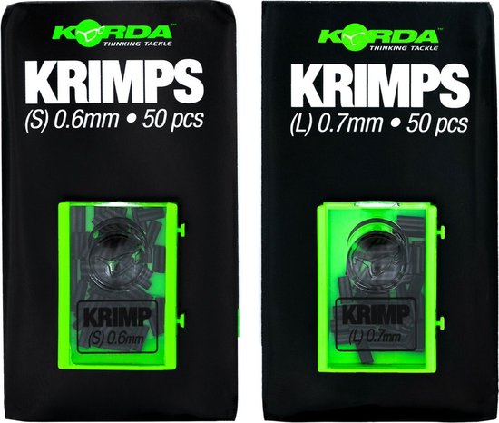 Korda Krimps 50pcs - dubbele buis - voor stijf materiaal - 0.6mm en 0.7mm van Merkloos — afbeelding 4