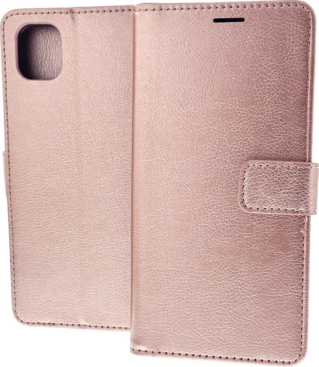 Bookcase Rosé Goud Geschikt voor Samsung Galaxy A04 - portemonnee hoesje - ZT Accessoires
