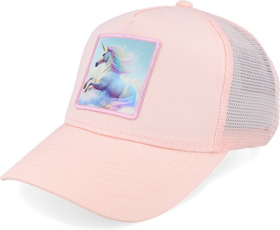 Hatstore- Kids Pink Pastel Unicorn Pink Trucker - Unicorns Cap