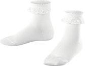 FALKE Romantic Lace eenkleurig katoen sokken kinderen wit - maat 35-38