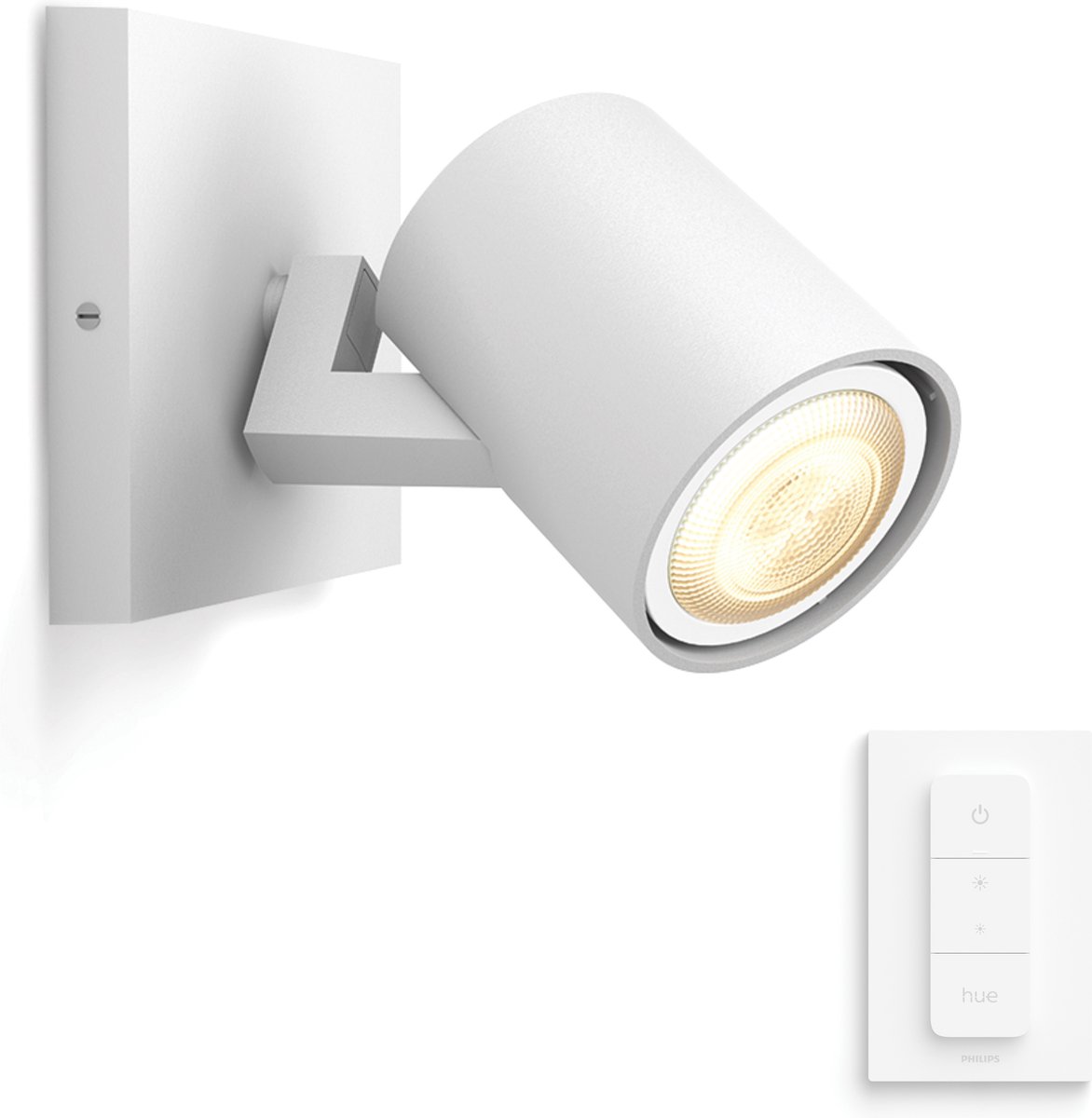 Philips Hue Runner opbouwspot - warm tot koelwit licht - 1-spot - wit - 1 dimmer switch — afbeelding 3