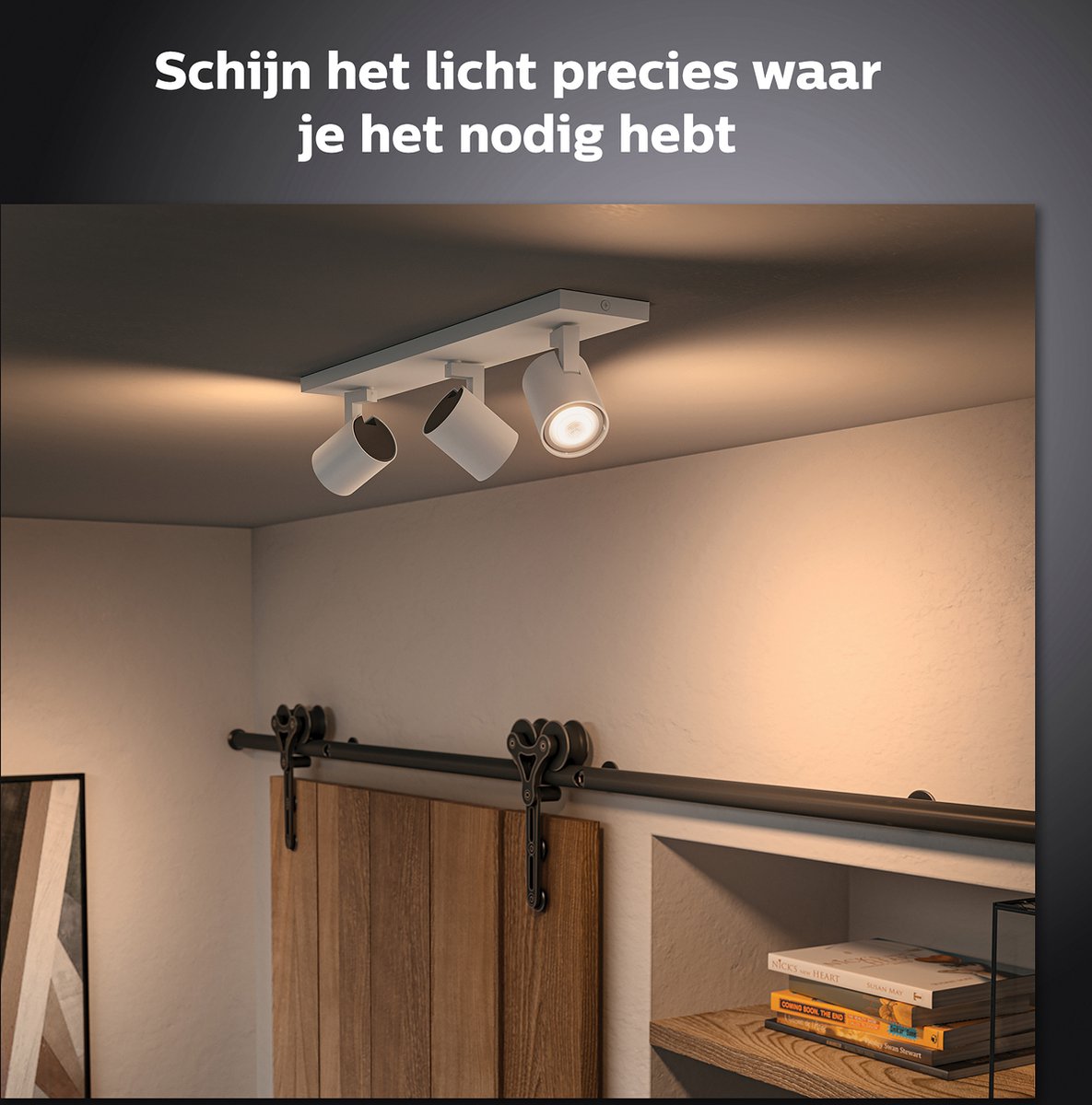 Philips Hue Runner opbouwspot - warm tot koelwit licht - 3-spots - wit - 1 dimmer switch — afbeelding 5