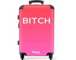 NoBoringSuitcases.com - Grote koffer dames - Reiskoffer roze met 4 wielen - Trolley op wieltjes 60 liter - Reisbagage & reisaccessoires