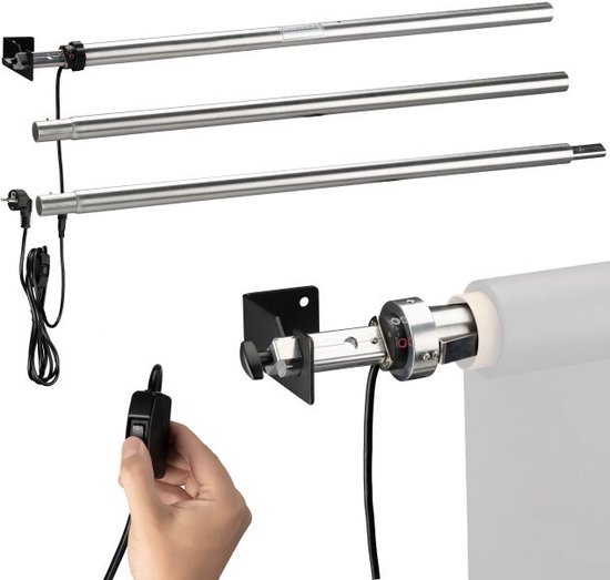 BRESSER MR-300 elektrisch Achtergrondsysteem voor 1 Achtergrondrol