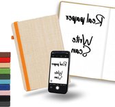 Smart Notebook - Maak notities in uw digitale notebook en sla ze op uw smartphone op - 190 pagina's A5 - Geel - Milieuvriendelijk Kladblok