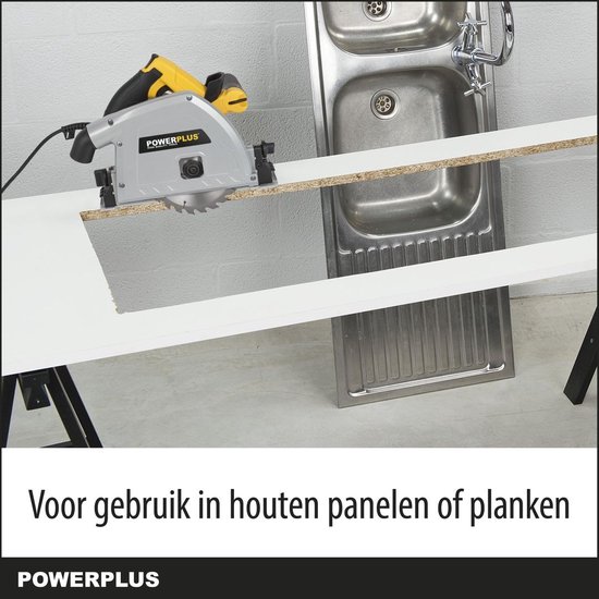Powerplus POWX0562 Invalzaag - 1200W - Ø165mm - Incl. geleiderails, stofafzuigingaansluiting en 24T invalzaagblad