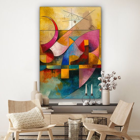 Peinture sur toile 120x180 cm - Décoration murale Art - Abstrait - Esthétique - Coloré - Art - Décoration murale salon - Décoration chambre moderne - Tableaux abstraits