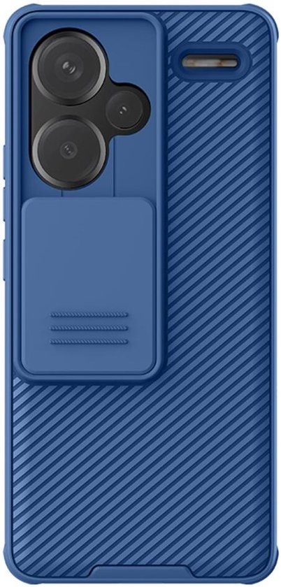 Nillkin CamShield Hoesje voor de Xiaomi Redmi Note 13 Pro Plus - Back Cover met Camera Slider Blauw
